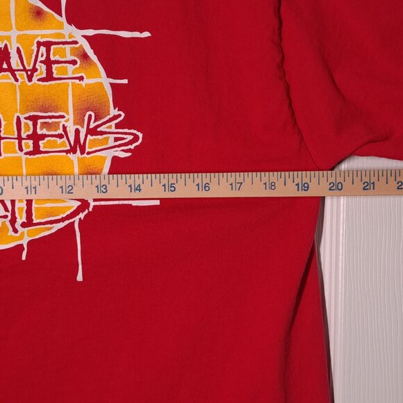 Dave Matthews Band: Cross Hatch Circle USED Shirt (L, Red, DMB, Rock, Jam) - Picture 6 of 10